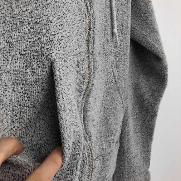 Hoodie heathered grey lightweight full zip hoodie - Picture 10 of 14